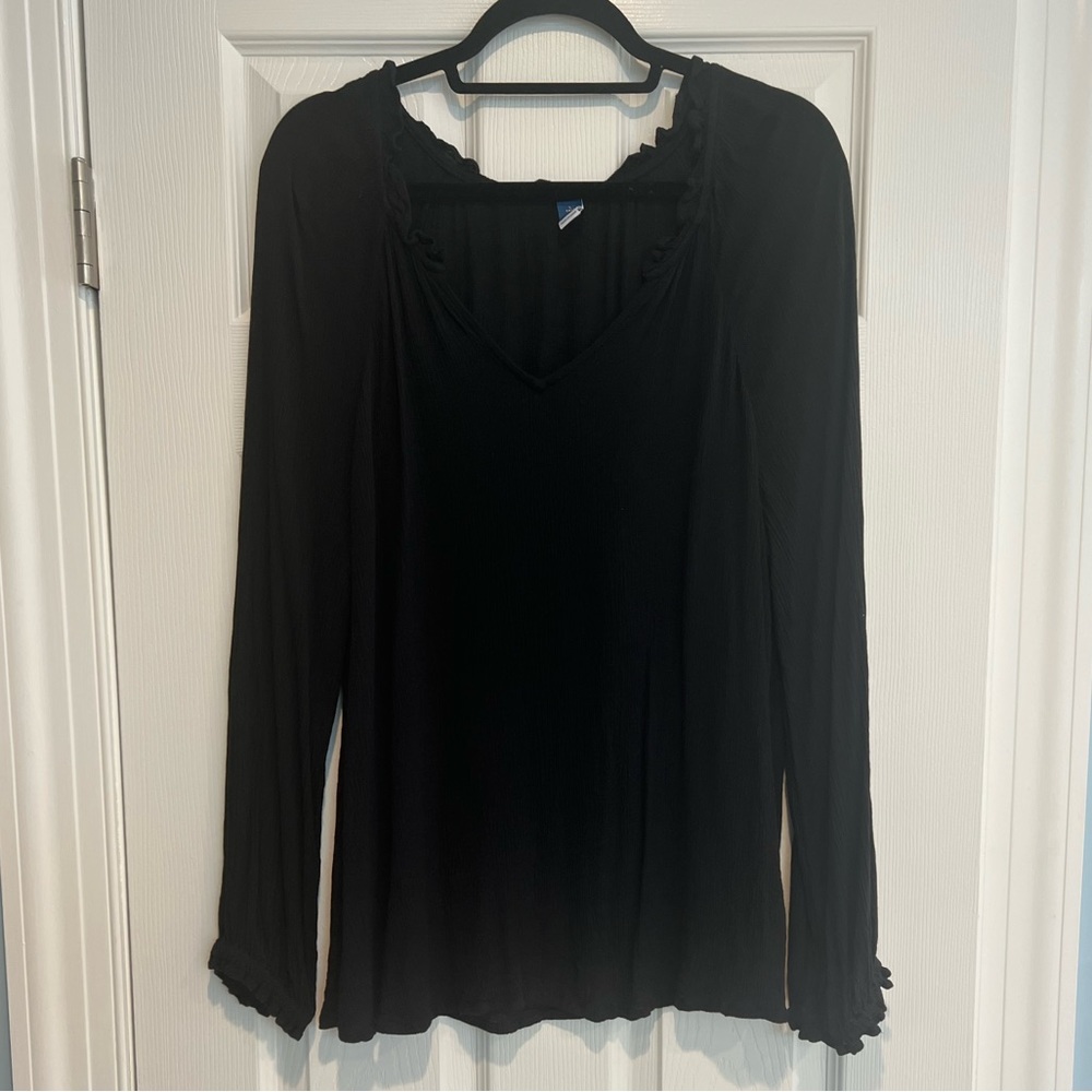Black L tall old navy long sleeve tunic